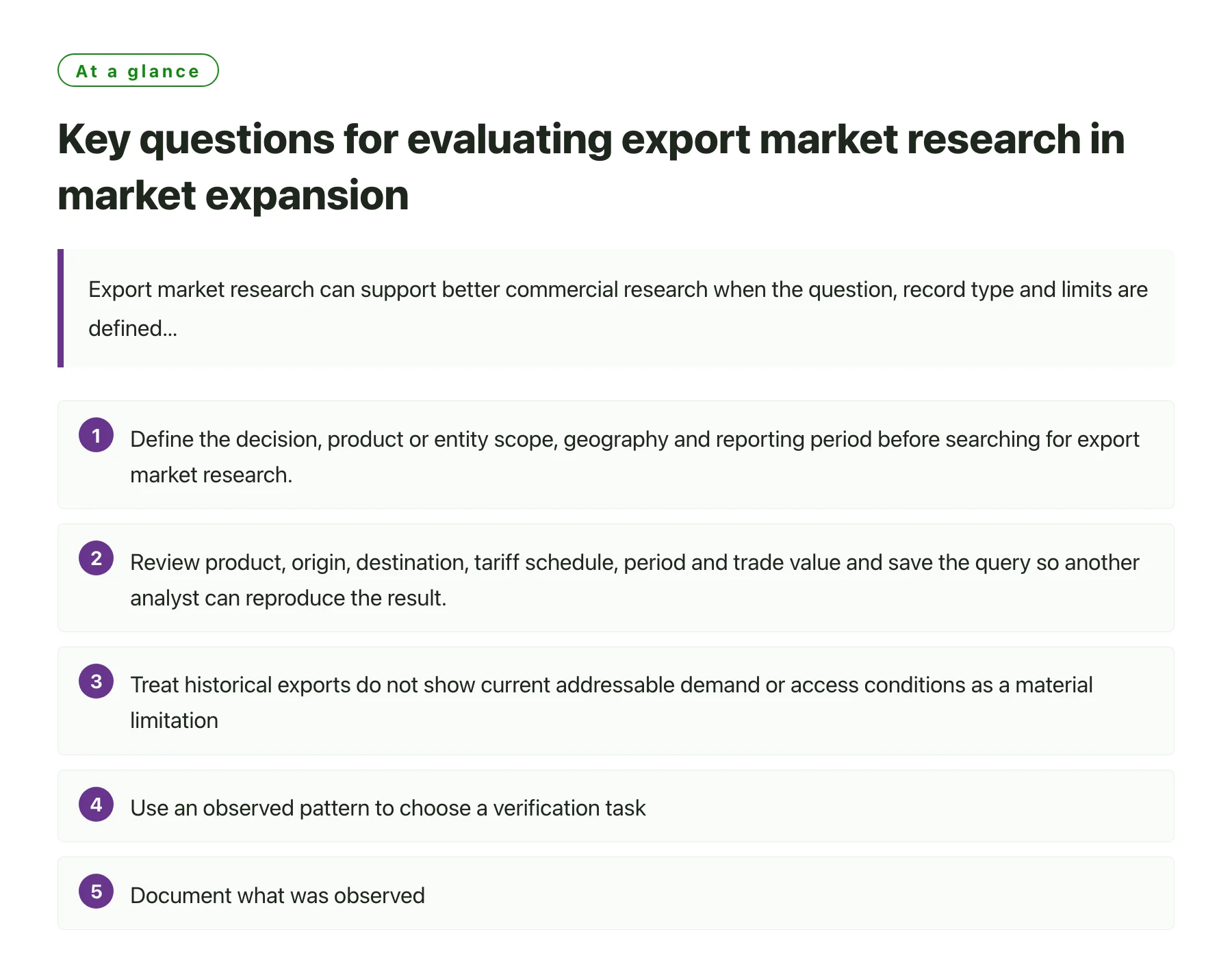 Key questions for evaluating export market research in market expansion——全文要点速览